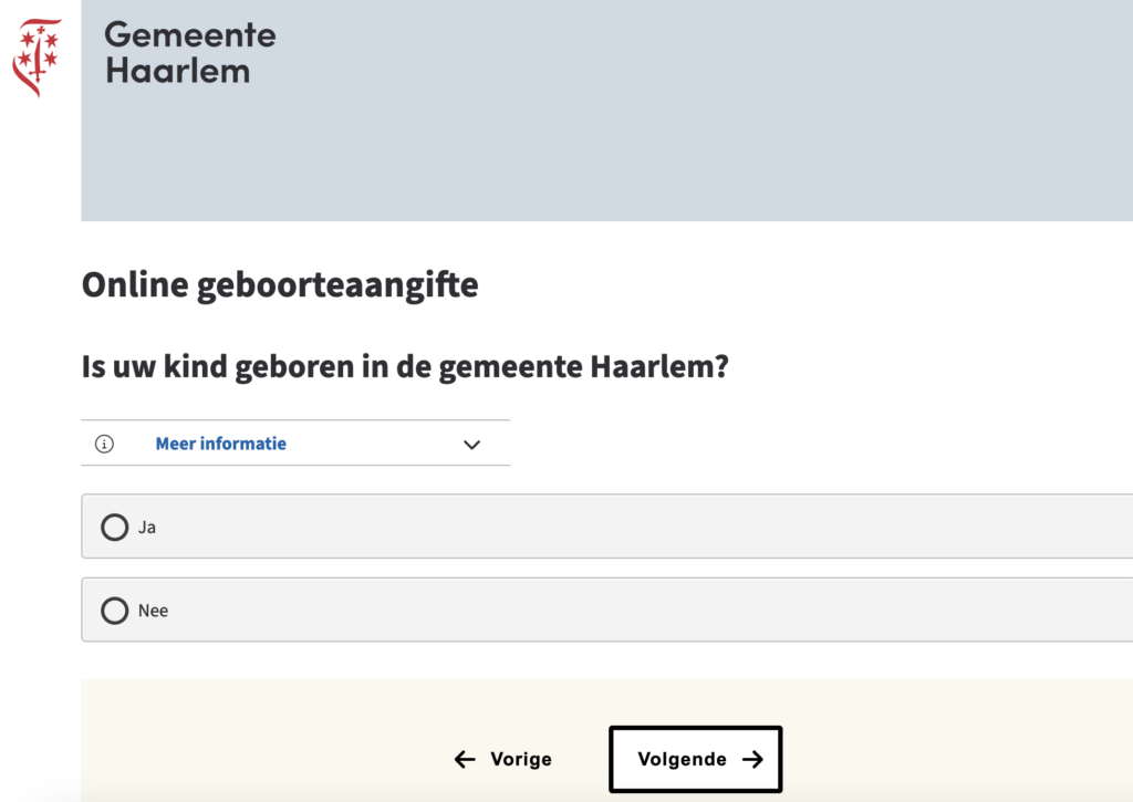 Afbeelding gemeente Haarlem geboorte